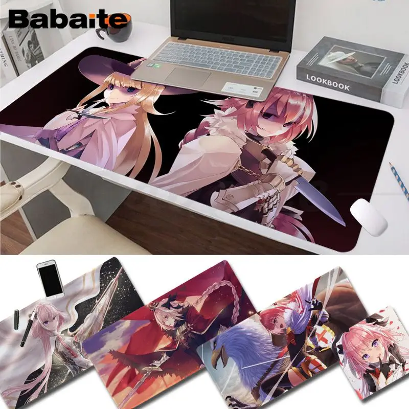 

Astolfo Mousepad girl pad Keyboards Mat Rubber Gaming mousepad Desk Mat Size for large Edge Locking Game Keyboard Pad