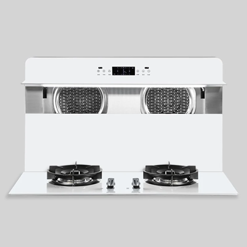 Chassis‑Free Split Integrated Stove Set, Dual‑Motor Side‑Suction Lower‑Exhaust Household Range Hood Cooker Combo