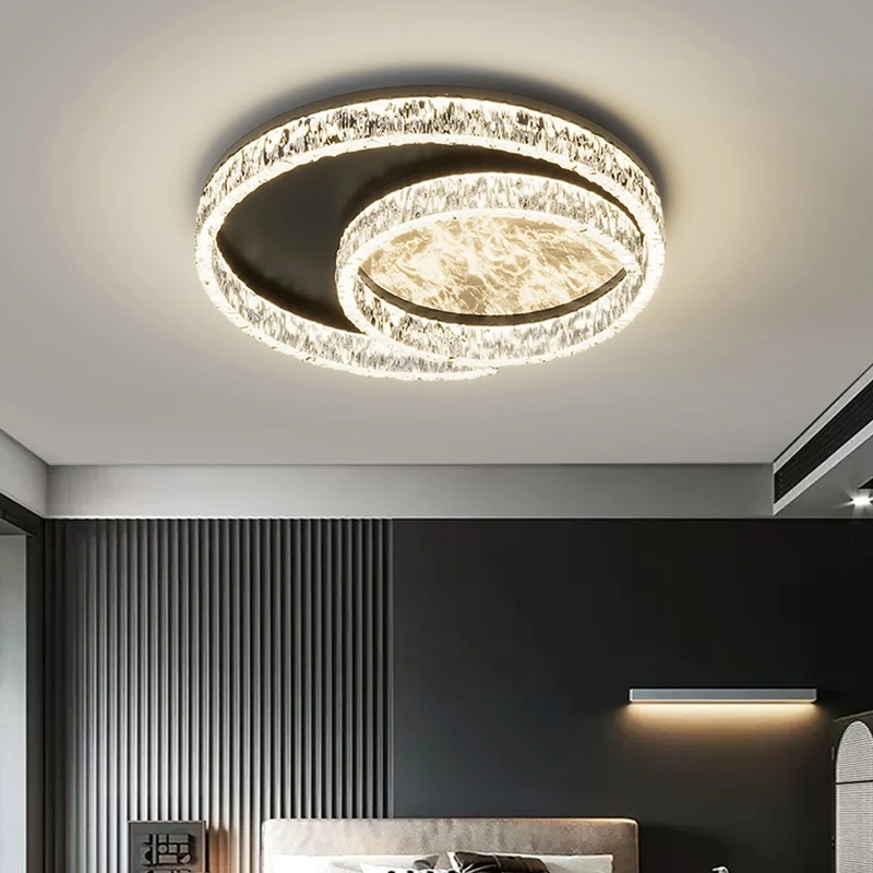 Nordic Original Style Acrylic Ceiling Lights for Living Room Bedroom Ambiance Reading Table Lights Semicircle Wall Hanging Light