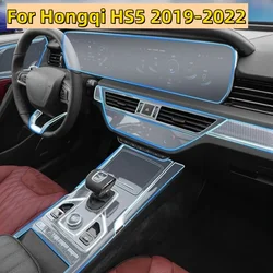 TPU Transparent Film For Hongqi HS5 2019-2022 Car Interior Sticker Center Console Gear Navigation Dashboard Door Windows Panel