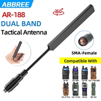 ABBREE AR-188 SMA Female Antenna Dual Band 144/430MHz for Baofeng UV 5R 5RH 21 Pro Quansheng UV K5 K5(8) Walkie Talkie Ham Radio