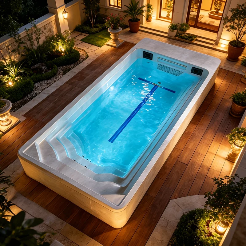 Container Pool Built-In Pool Compact Embedded Container Swimming Space Small Villa Courtyard Private Daily Swimming Facility view 5