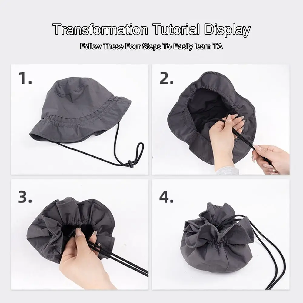 Versatile Waterproof Bucket Hat Sun Protection Quick Drying Sun Hat Thin Sunshade Anti-UV Fisherman Hat Spring Collection