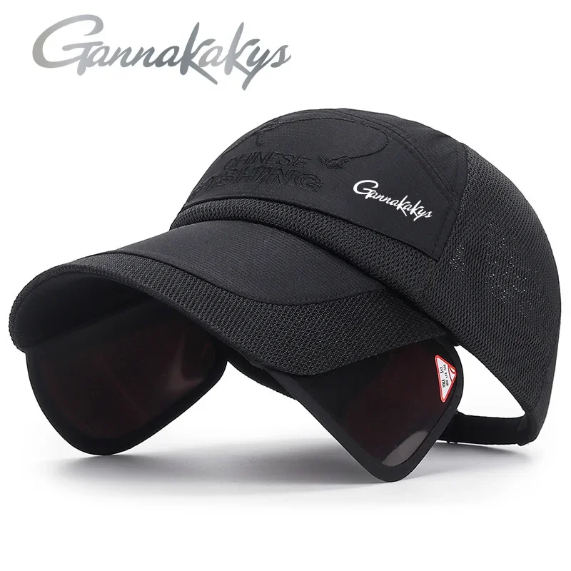 

2024 New Fishing Sun Hat Summer Men's Travel Adjustable Breathable Mesh Sun Hat Sports Fashion Sun Protection Baseball Hat