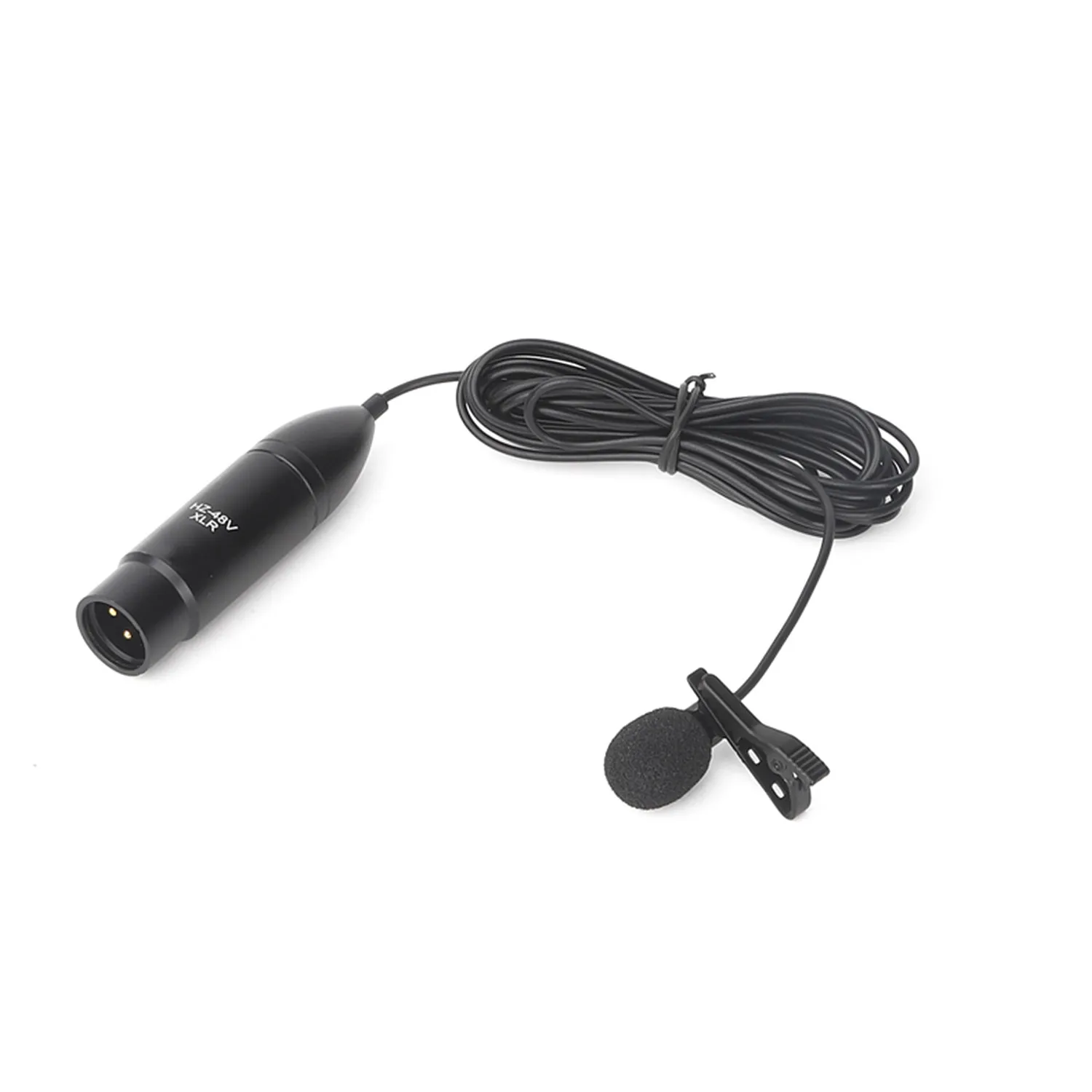 XLR48V Lavalier Microphone Mixer Interview Wired Portable Performance Microphone 48V Noise Cancelling Pickup
