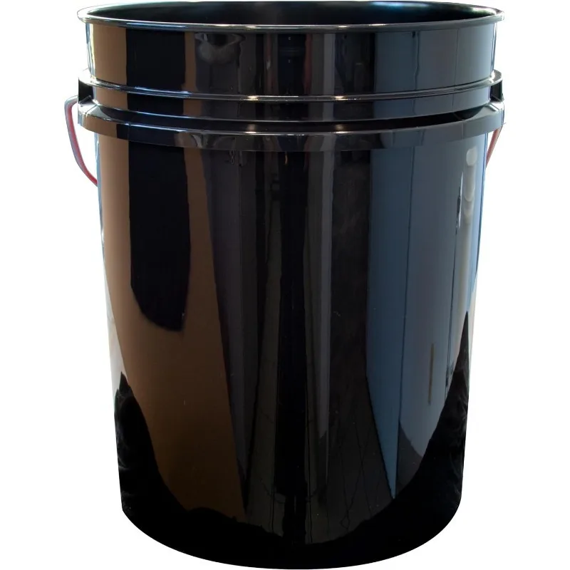 10 Buckets and 10 Lids, Black (4.4 Gallon) - Plastic Material,20L Plastic Barrel Car Bucket, Kimchi Bucket