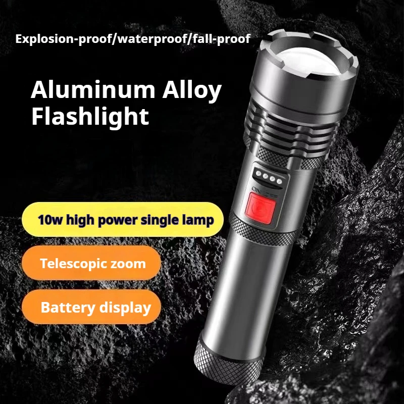 

High power led flashlight five-Modes ZOOM torch light USB Rechargeable lamp 800 lumens waterproof Lantern for Night working