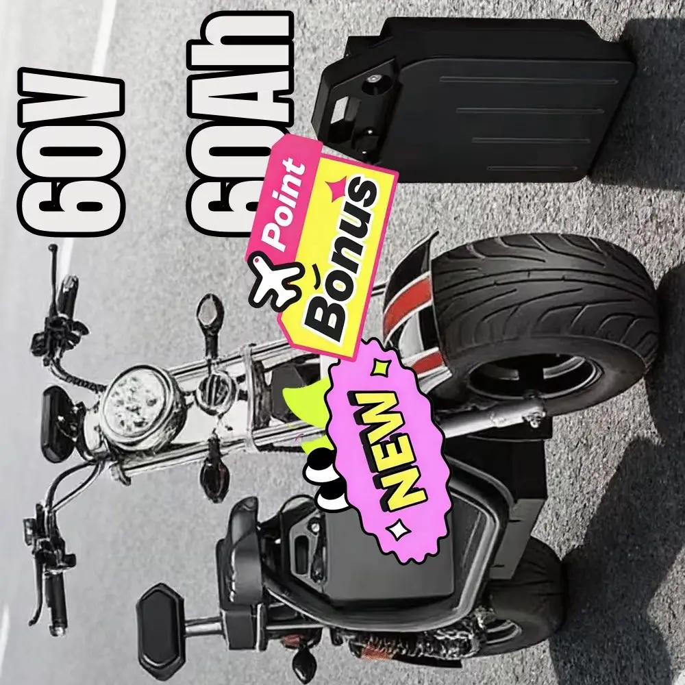 🚧Electric Lithium Battery Waterproof 18650 Battery 60V 60ah For Two Wheel Foldable Citycoco🧸