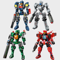 8 Styles Creative Steel Mech Robots Building Blocks Boy's Birthday Gifts Cool Transformation Weapon Warrior Model Bricks