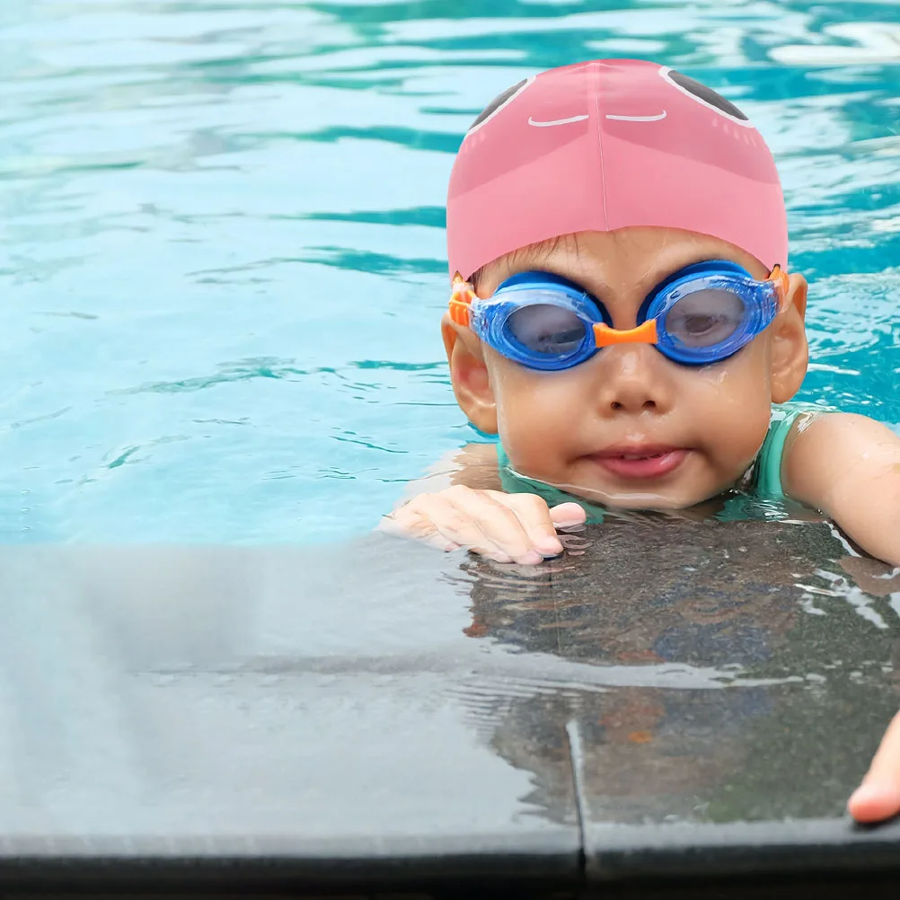 

2 Pcs Silicone Swimming Cap Kids Infant Hat Toddlers Waterproof Stretch Sunflower