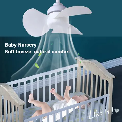 LED Mini Takfläkt E27 Sockel/USB Modern LED Takfläkt Slangförlängare Glödlampa Fläkt med Sockel för Sovrum Vardagsrum 6 best sales ljusuttagsfläkt - №5