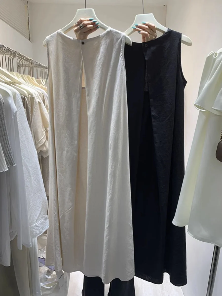 

Женское летнее платье больших размеров с вырезами, свободное, длинное, миди, с круглым вырезом, из тонкой ткани, повседневное