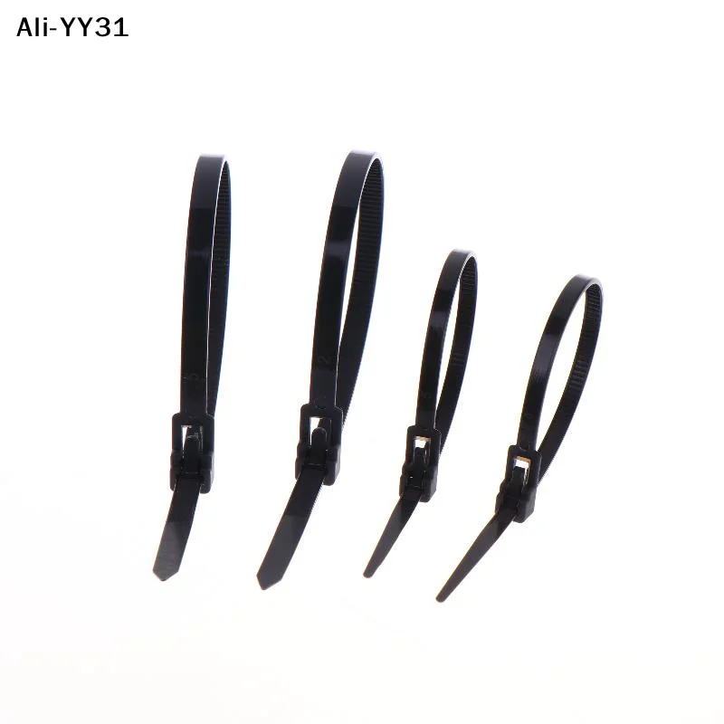 【AW8】100/300Pcs 2026  Nylon Wire Fasteners Reusable Plastic Cable Zip Ties With Quick Release For Home Office And Outdoor Use