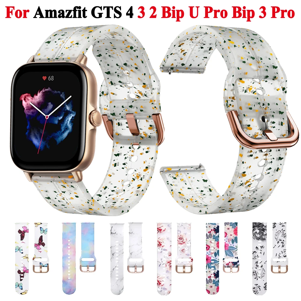 حزام من السيليكون الناعم للسيدات من طراز Amazfit GTS 4/2 حزام صغير لساعة Amazfit Bip U S GTS 3 GTS GTS2