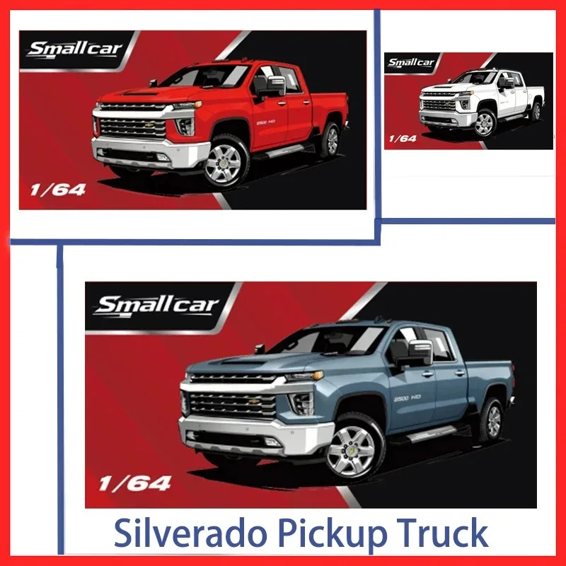 

Smallcar 1:64 Scale Silverado Pickup Truck Alloy Simulation Car Model Static Collection Decorated Holiday Gift Toy