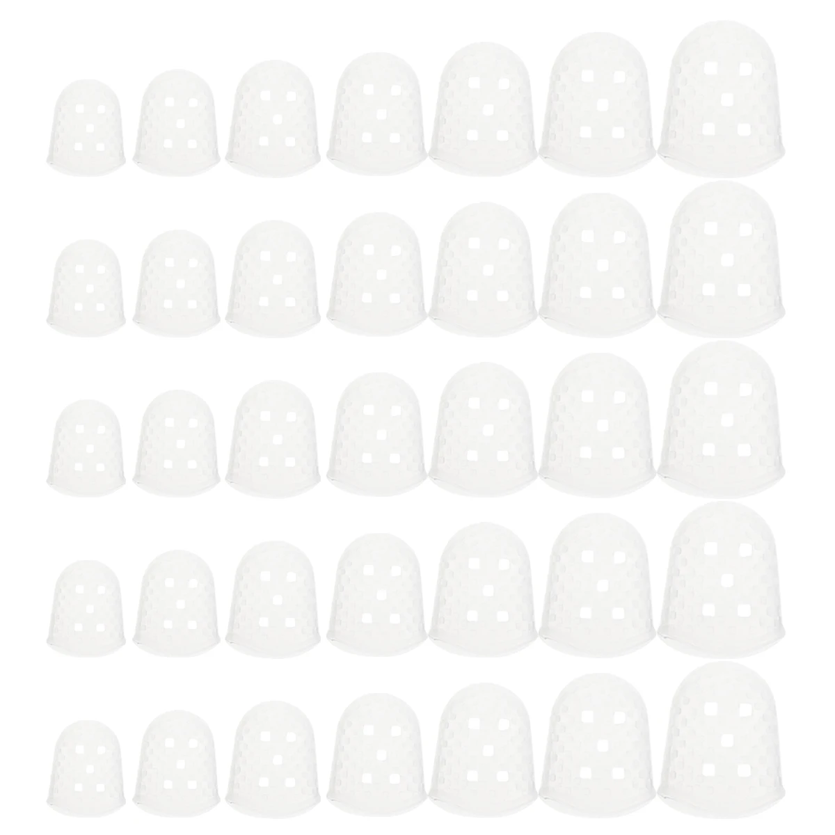 

35 Pcs Play The Piano with Fingertips Fingers Protectors Sleeves Guitar Silicone Guards