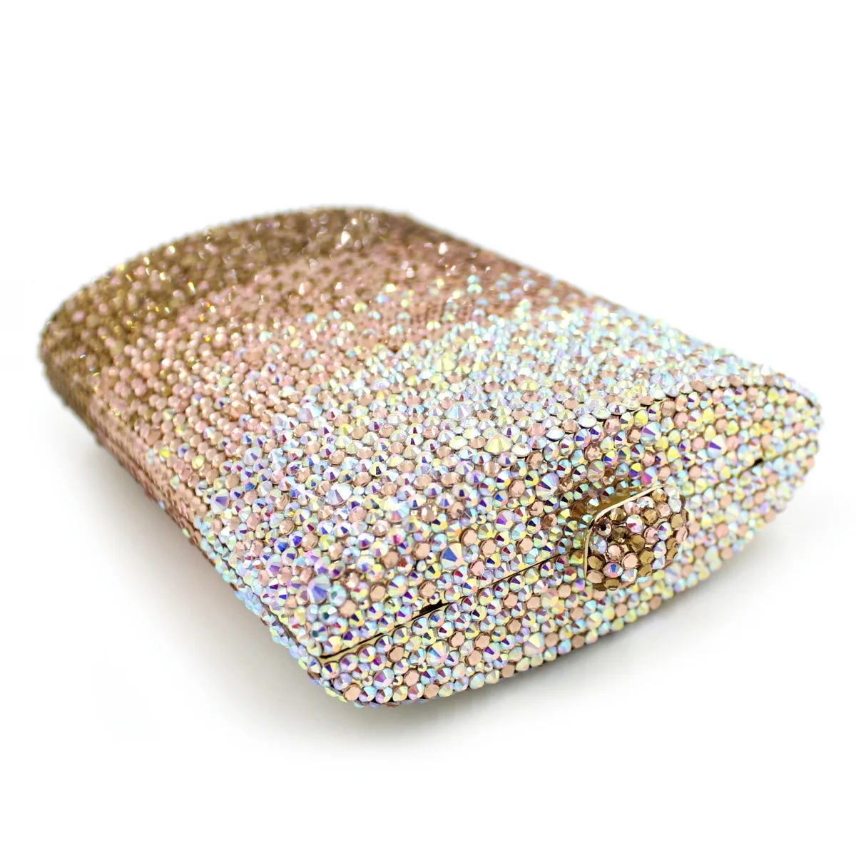 New Design Gradient Color Handmade Full Diamond Clutch Bag Rhinestone Ladies Evening Bag for Wedding Party view 2