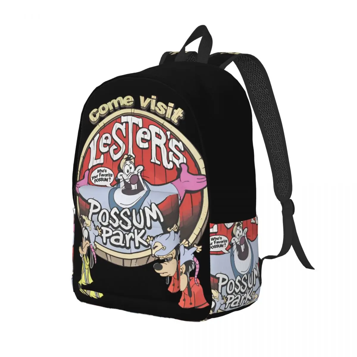 A Goofy Movie Lester's Possum Park Zaino alla moda Durevole Zaino da lavoro per scuola superiore per uomo Donna Borse di tela per computer portatile