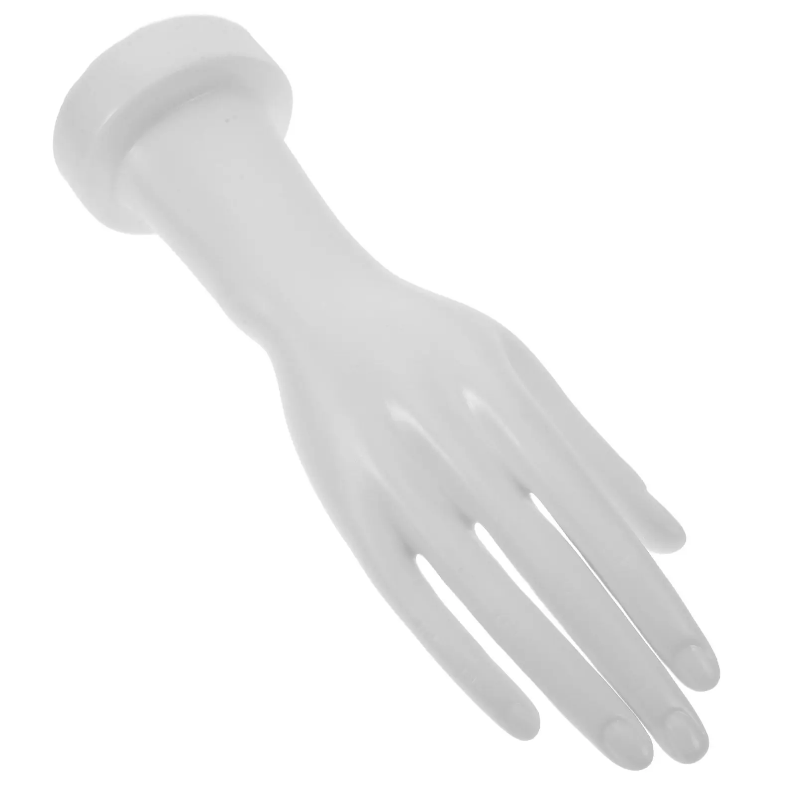 

Realistic Hand Jewelry Holder Plastic Mannequin Display Short Hand Base for Rings Bracelets Nail Practice Exhibition
