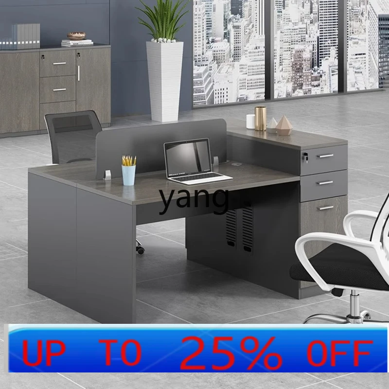 LM office desk and chair combination staff 4 people 6 people simple modern financial screen