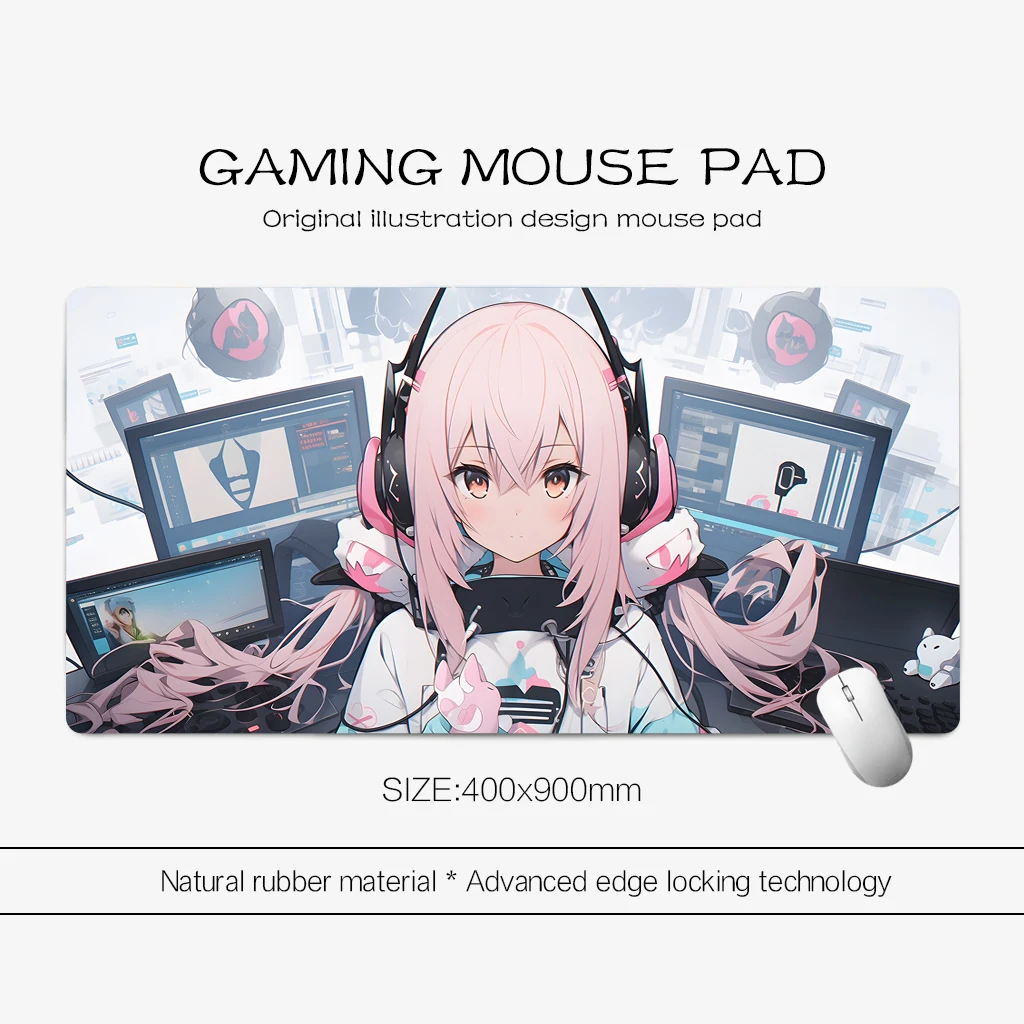 

XXL 40x90cm large lockedge gaming mouse pad Multi-model rubber non-slip desk mat laptop protection mats Computer accessories