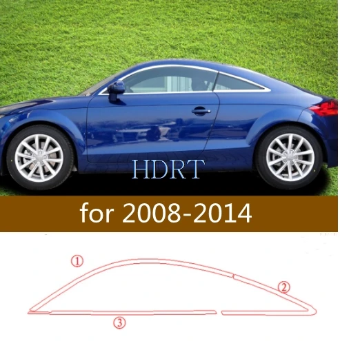 

Стайлинг автомобиля, оконная отделка из нержавеющей стали подходит для AUDI TT 2008-2019, автомобильные аксессуары