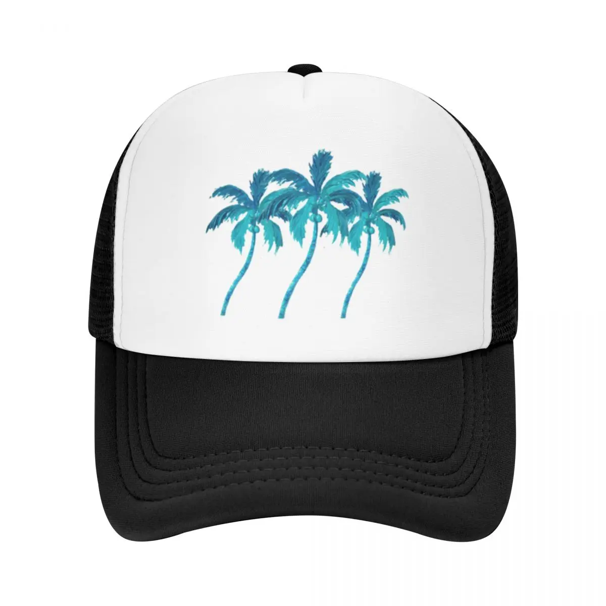 

Three Coconut Palm Trees View Unisex Mesh Baseball Cap For Women Men Adult Casquette Spring Summer Dat hats