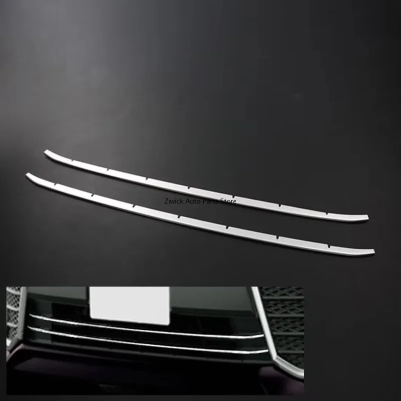 for Vellfire 30 2015 2016+ 2 PCS Chromed Car Front Bumper Grille Trim Stainless Steel Decoration Accessories