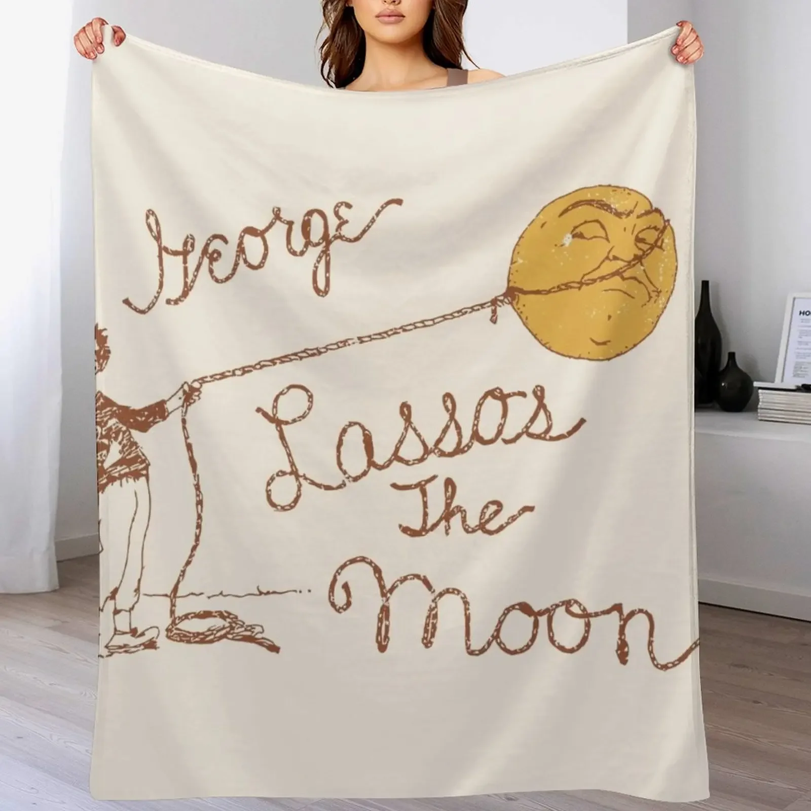 George Lassos the Moon Throw Blanket Sofa sofa bed Blankets