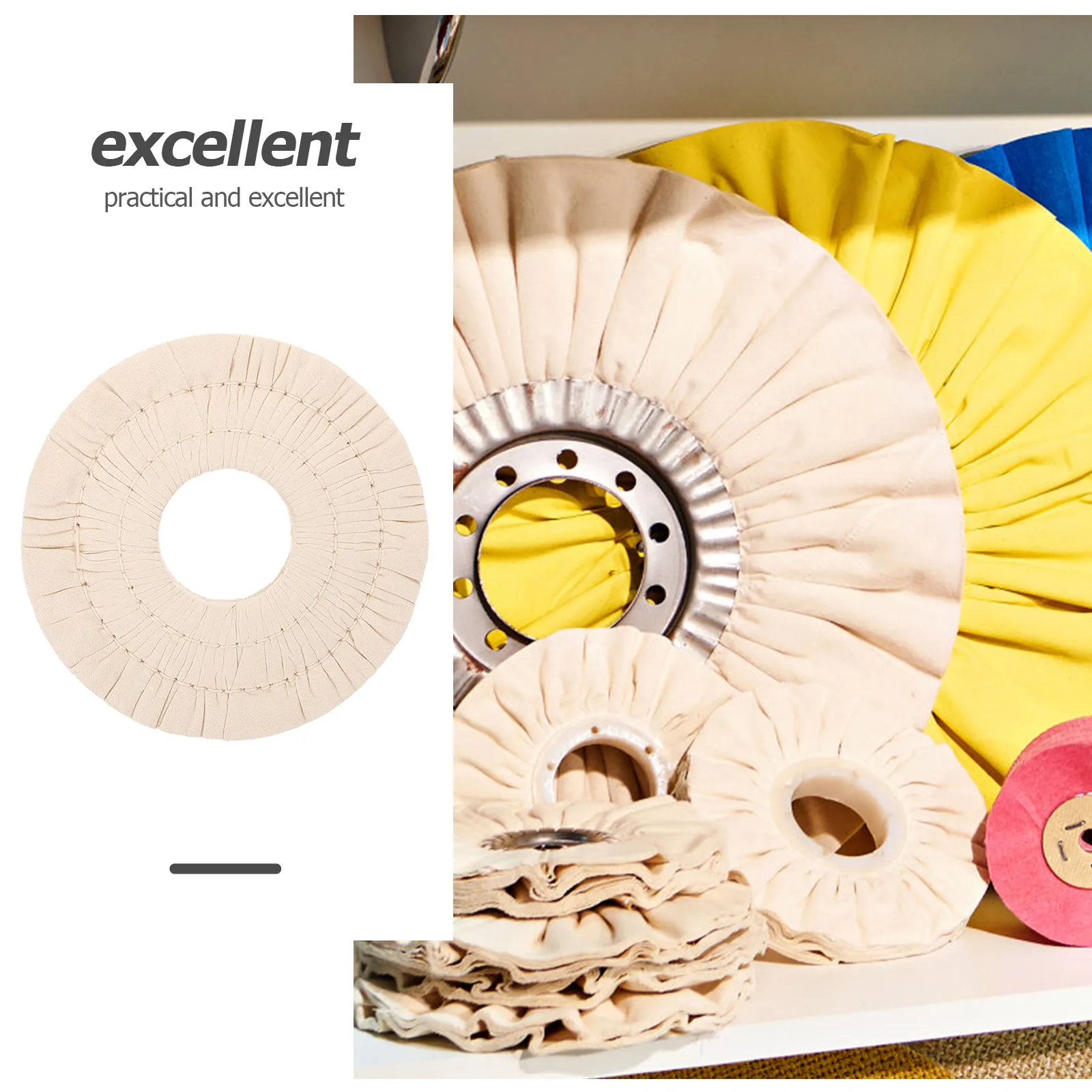 

Polishing Cloth Wheel 150x50x25mm Non-woven Buffing Wheel for Edge Banding Machine Accessories Replacement Practical