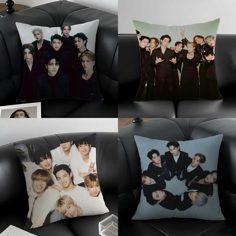 Kpop Group GOT7 Cushion Cover Natural Linen Pillowcase Set, All-in-One Decor for Sofa, Bedroom & Chair