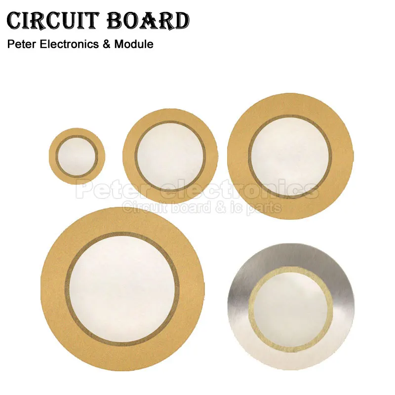 5-10PCS Piezoelectric Piezo Ceramic Wafer Plate Element For Buzzer Loudspeaker Diameter 12mm 18mm 20mm 27mm 30mm 35mm 50mm