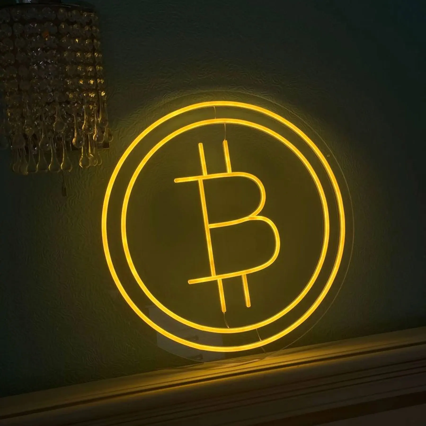 Bitcoin Neon Sign Trading Wall Art Decor Business Shop Trader Gift Wall Sign Office Store Bitcoin Neon Game Room Car Beer Sign