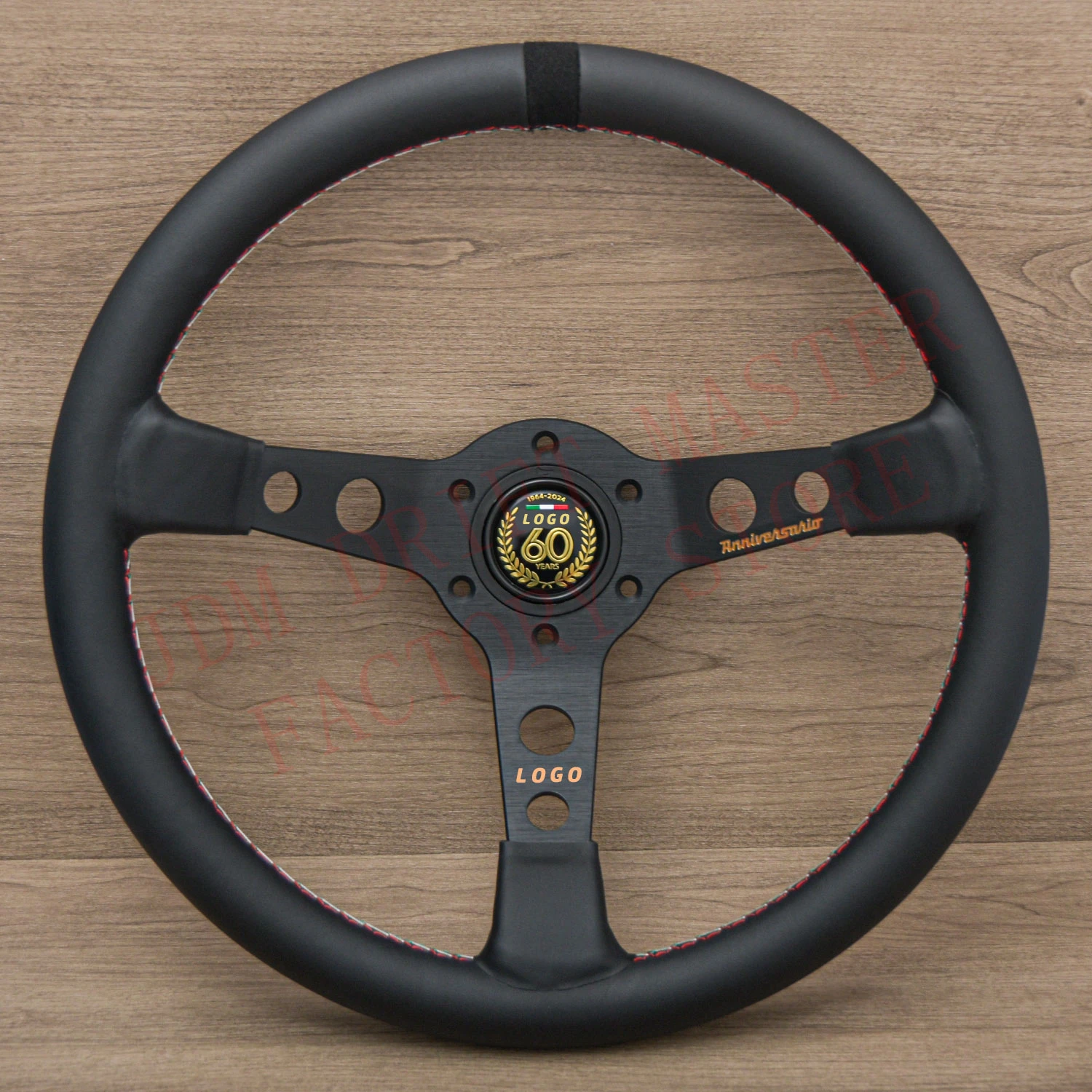 JDM Racing 14Inch MOMO 60th Anniversary Steering Wheel Car Drift Leather MOMO Sport Steering Wheel For VW HONDA TOYOTA BMW