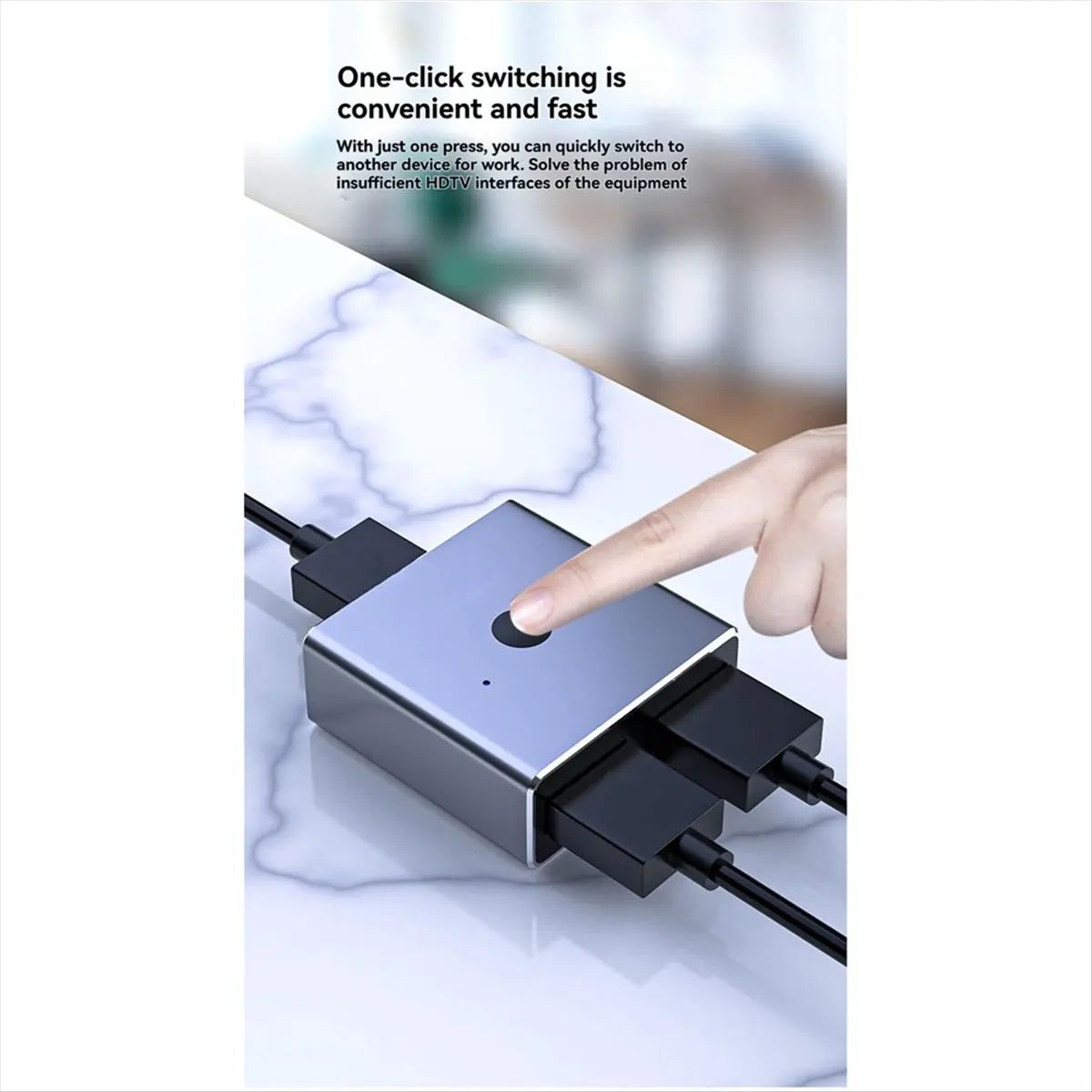 HowAA87 4K HDMI-Compatible Switcher Bi-Direction HDMI-Compatible Splitter 1 in 2 Out Adapter 2 in 1 Out Converter for PS4 Xbox