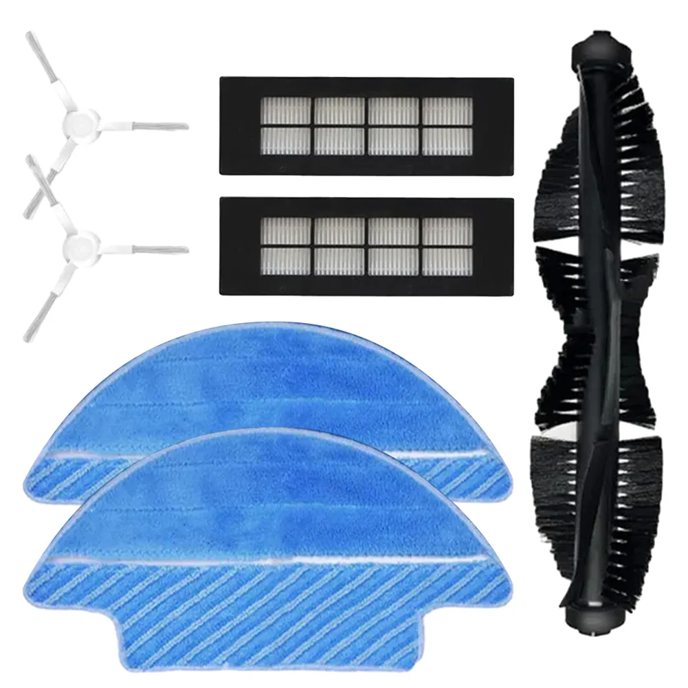 مجموعة من 7 قطع غيار للمكنسة الكهربائية ، فرشاة رئيسية وفرشاة جانبية ، طقم قماش ممسحة ، جزء بديل لـ netbot 3i