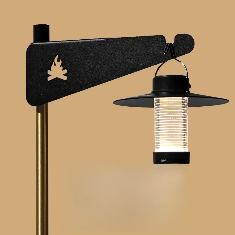 

Pure copper retro desktop atmosphere light rack, camping wind table light bracket, hanger, outdoor and indoor universal