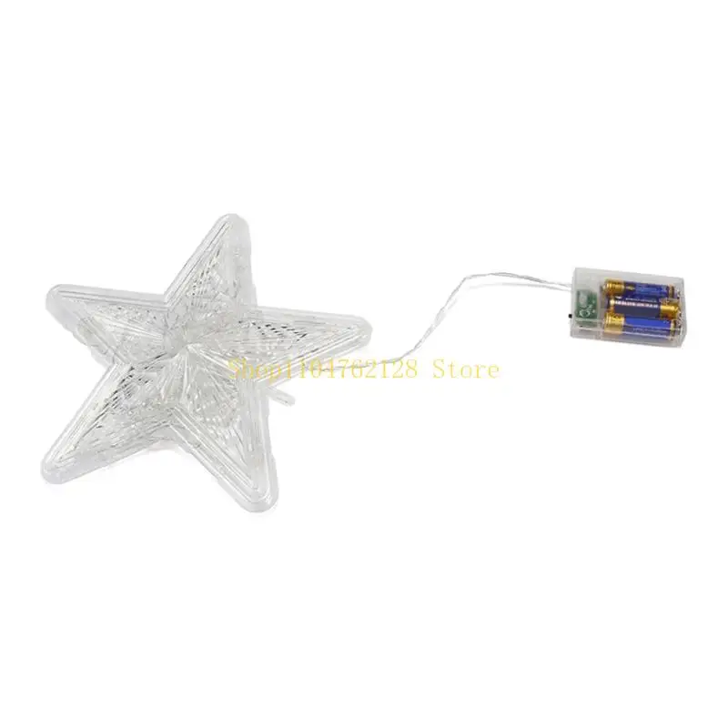 Christmas Tree Star Ornament with PVC Housing, Clear Faceted Form, LED Lights, and Constant or Blinking Operation best sale
