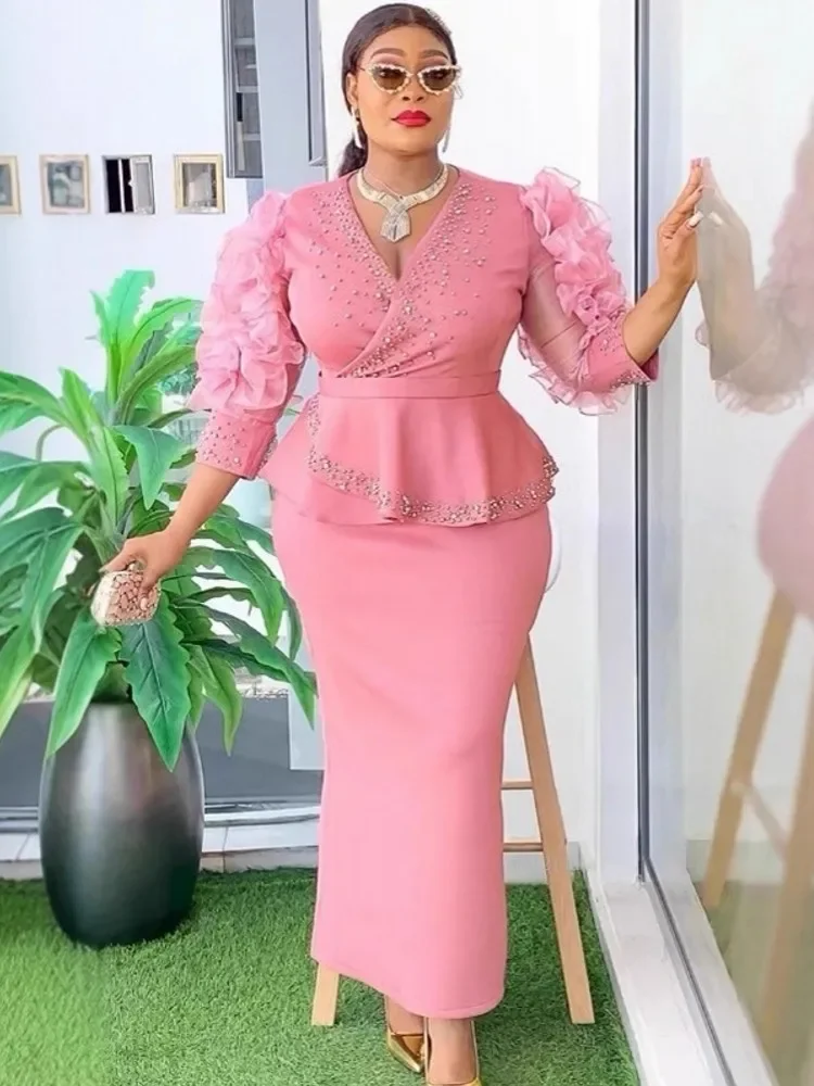 

Elegant African Wedding Dress for Women Long Maxi Kaftan Robe Muslim Fashion Abaya Dashiki Turkish Style 2026 New