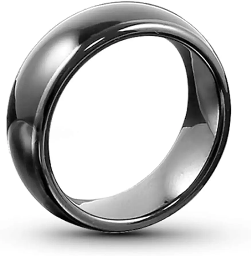 T5577 or UID chip RFID Black Ceramics Smart Finger rewrite Ring 125KHZ/13.56MHZ Wear for Men or Women(UID 13.56MHZ-17MM)