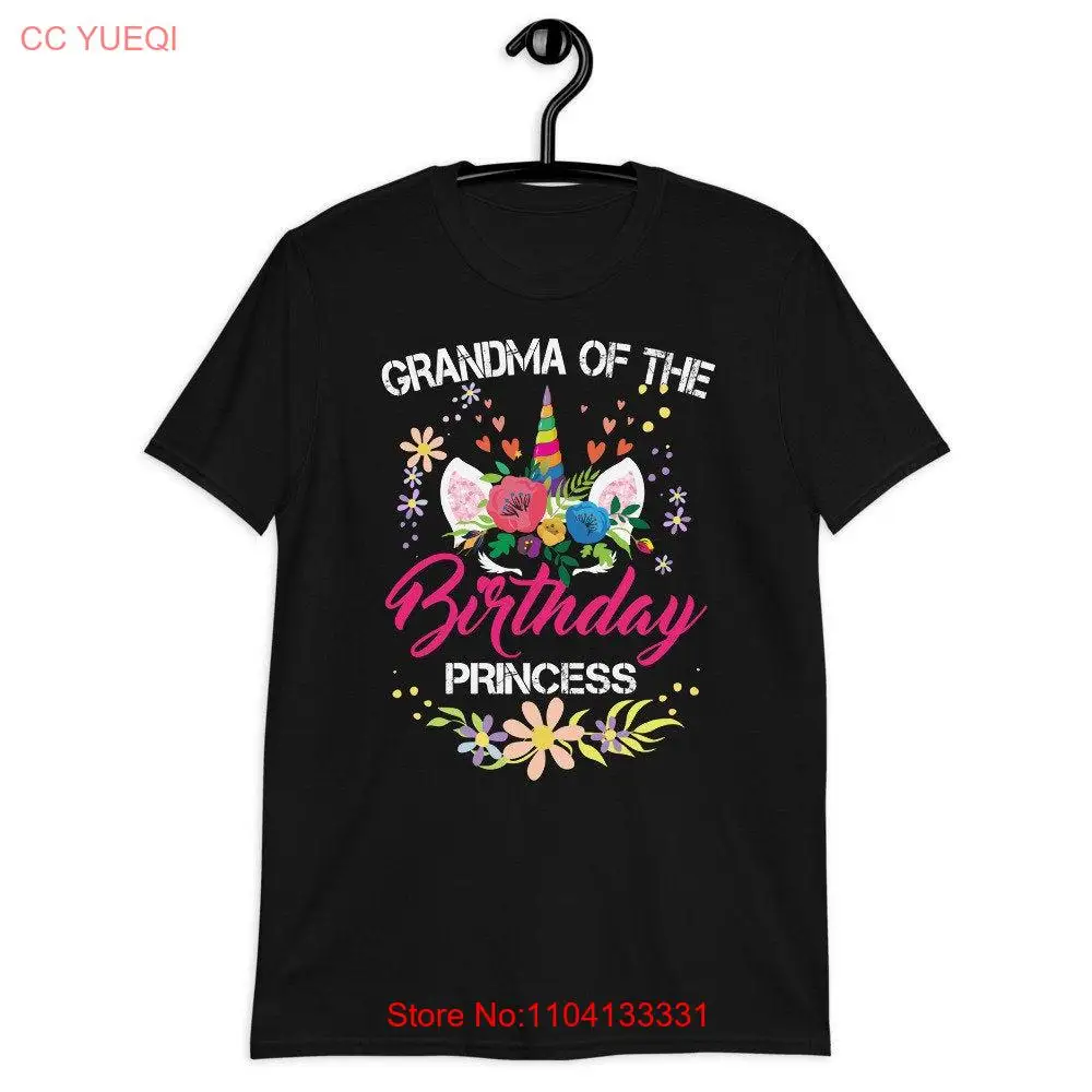 

Футболка принцессы «Бабушка на день рождения» для девочек, единорог с длинными или короткими рукавами