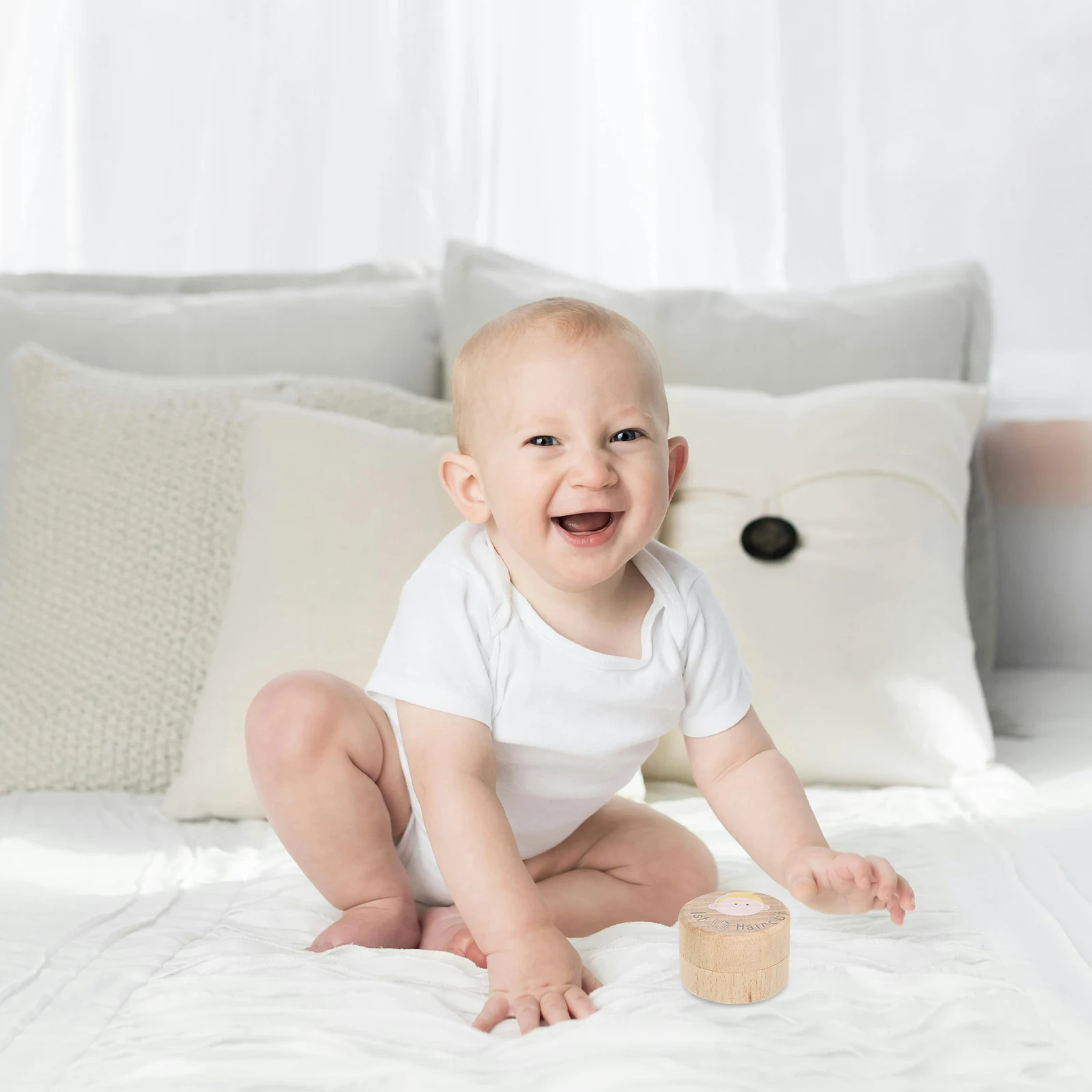 

Wooden Baby Hair Keepsake Box First Haircut Storage Memory Gift Fairy Style for Kids Haircut Keepsake