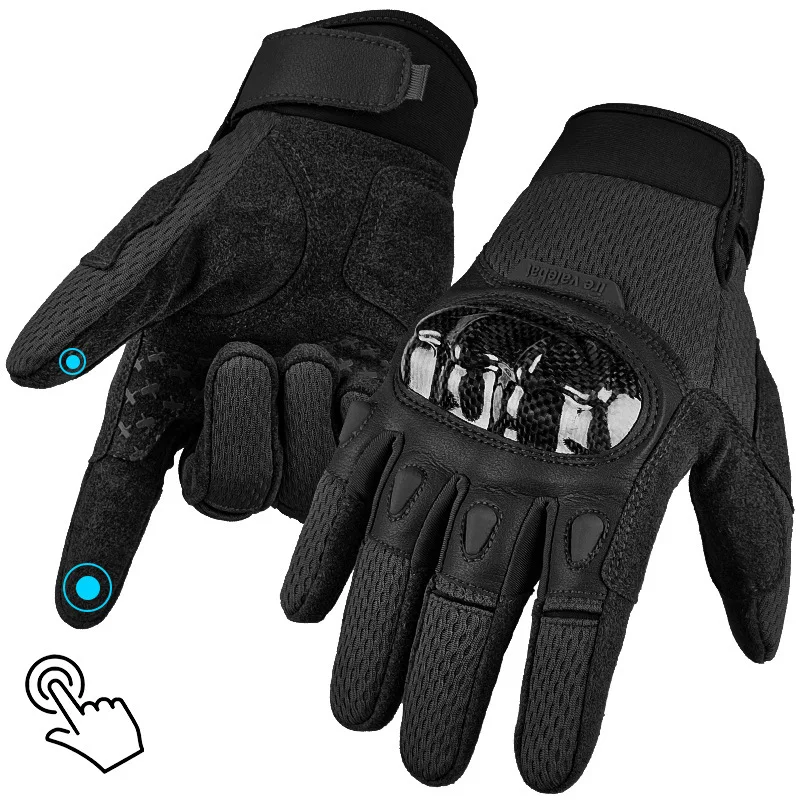 New tactical Gloves Combat Shooting Anti-collision Carbon Fiber Shell Anti-fall Anti-slip Wear Touch Screen Riding Gloves