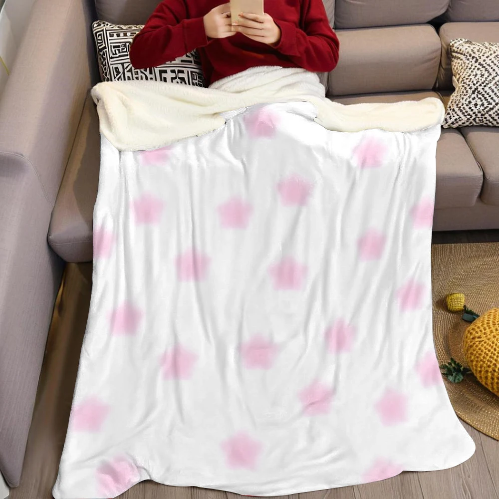 USA Flag Patchwork Stars Warm Flannel Fleece Blanket Thick Soft Cozy Throw Blanket for Winter Bed Couch Plush Bedspread