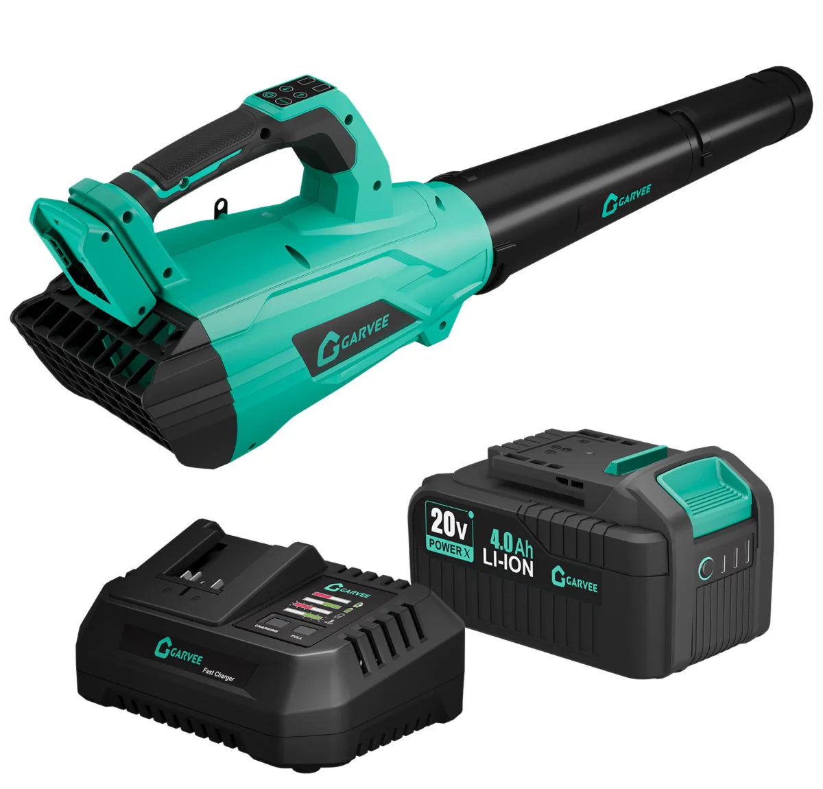 20V Wireless Leaf Blower with Brushless Motor, 700 CFM / 250 MPH – Lightweight Electric Blower for Lawn, Patio, Yard, Garage – 4.0Ah Battery & Fast Charger – 2 Speed Modes