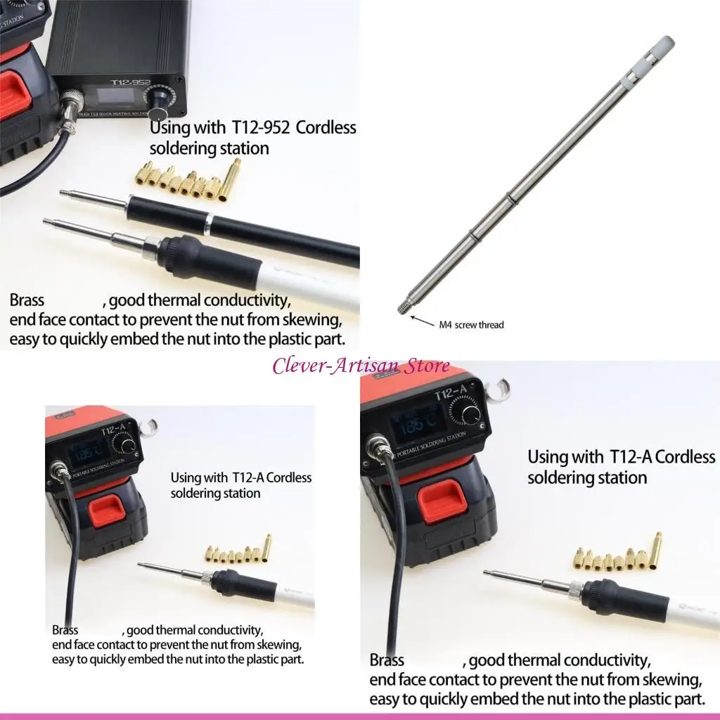 

E06B Простое в использовании жало для пайки гаек с термовставкой, обеспечивающее надежную вставку гайки для Точная заделка гайки