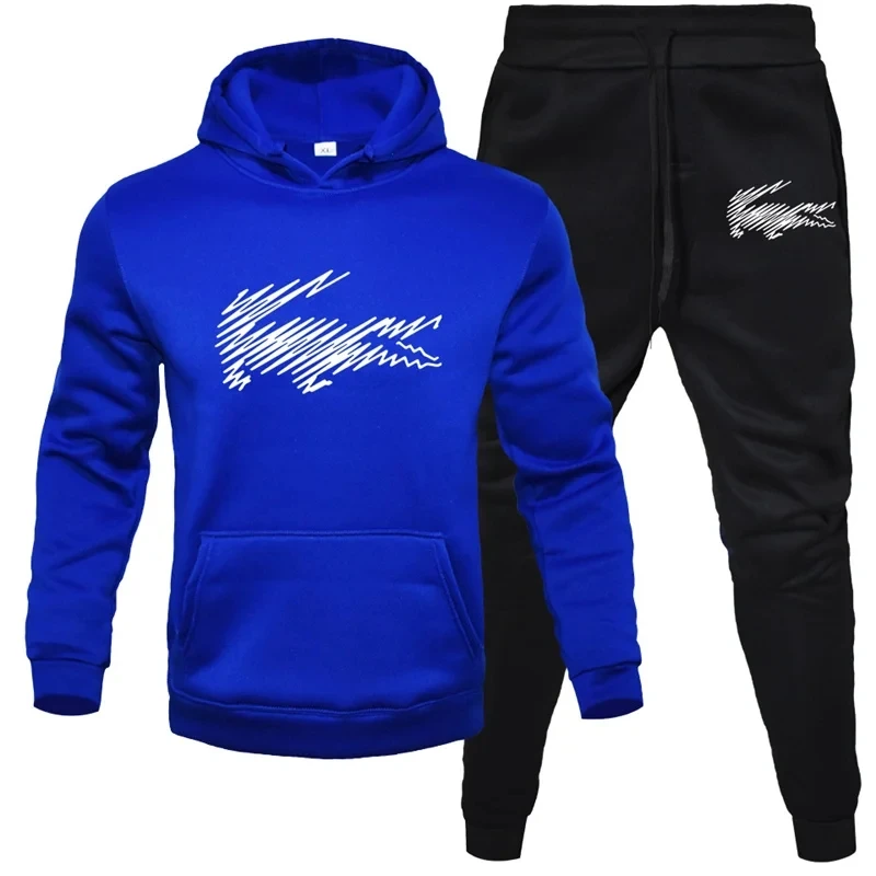 New Autumn Winter Men Women Tracksuit Hoodies + Pants 2Pcs Sets Suit Fashion Trend Hip Hop Y2K Clothing Sportswear Sweatshirts