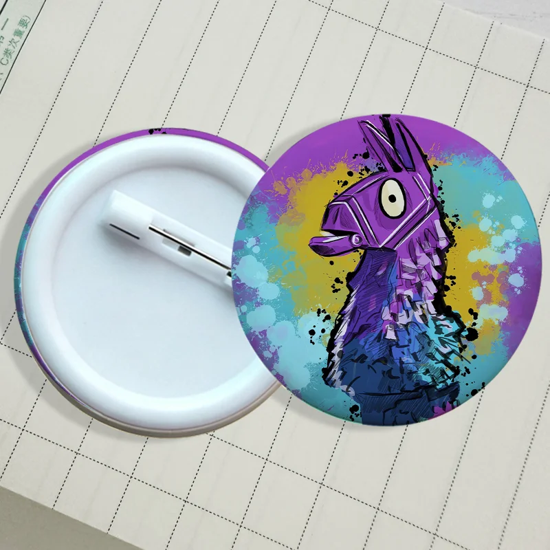 Game Fortnites Enamel Pins Round Badges Anime Cartoon Brooches for Backpack Bag Clothing Decoration Men Women Birthday Gift