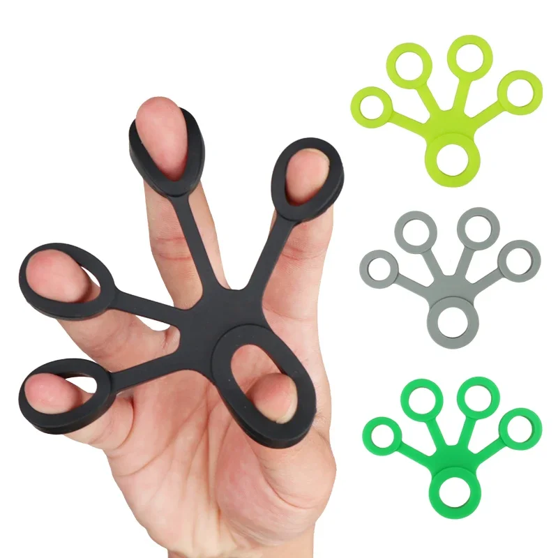 Hand Gripper Silicone Finger Expander Exercise Hand Grip Wrist Strength Trainer Finger Exerciser Resistance Bands Fitness Massag