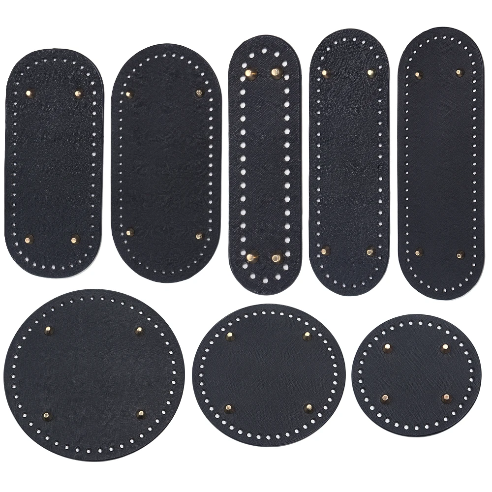 1pc Universal PU Leather Bag Bottom Base Insert Shaper Board For Handmade Knitting Crochet Woven Handbag Sewing Craft Supplies
